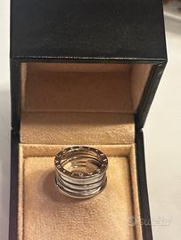 Anello Bulgari bzero 1 4 fasce oro bianco