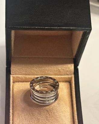 Anello Bulgari bzero 1 4 fasce oro bianco