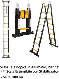 Scala pieghevole telescopica