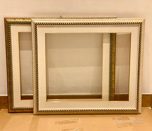 Due cornici lavorate per quadri 50x60 - con vetro