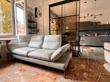 Divano sospeso  in vera pelle 3 posti