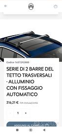 BARRE TRASVERSALI ORIGINALI CITROEN PER C4 PICASSO