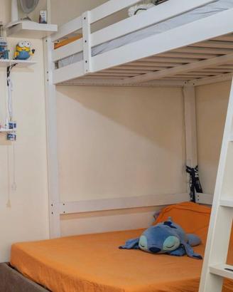 Letto una piazza e mezza e soppalco Ikea