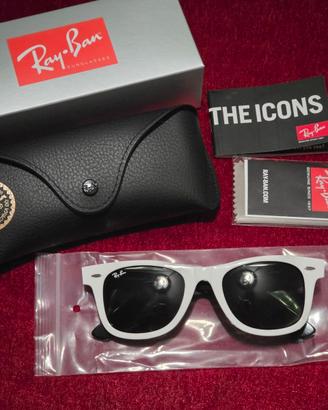 Occhiali RayBan Wayfarer Bianco con lenti G-15 