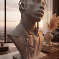 Busto 3D Travis Scot Cactus Jack Nike Adidas