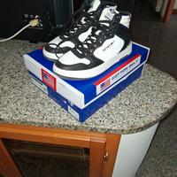 scarpe alte bianche e nere cotton belt