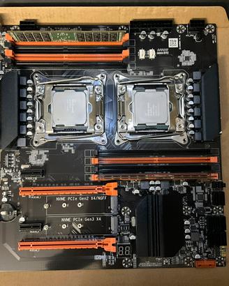 Scheda madre + doppio processore + 64gb ram