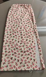 Gonna midi fiorellini rosa 