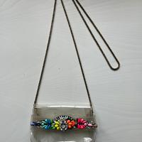 Borsa trasparente con strass