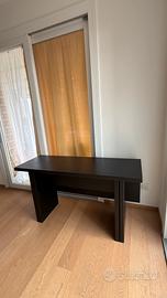 console artigianale legno massello a libro nero