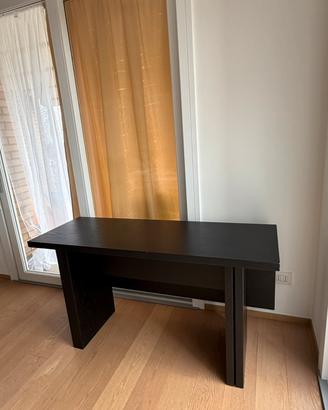 console artigianale legno massello a libro nero
