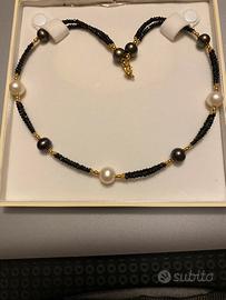 Collana oro e perle
