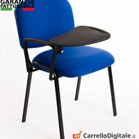 Sedia Imbottita in Tessuto BLU con RIBALTINA