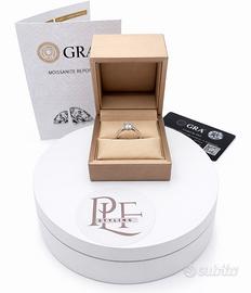 Anello Solitario Moissanite 1 CT-Argento 925/Oro