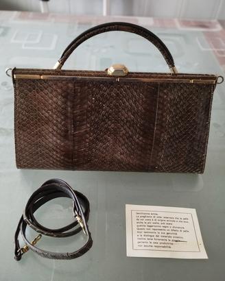 Borsa a mano  in vera pelle Vintage
