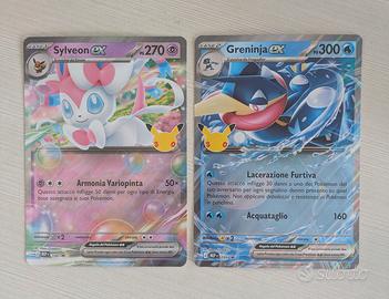 Pokémon Jumbo Lotto 2 Carte Sylveon ex+ Greninja e