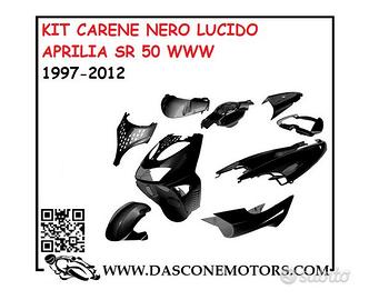 Kit carene nero lucido aprilia sr 50 1997 2012
