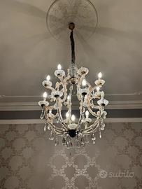 Lampadario stile Maria Vittoria in vetro di Murano