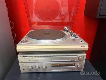 Impiantostereo ampli radio piatto casse philips