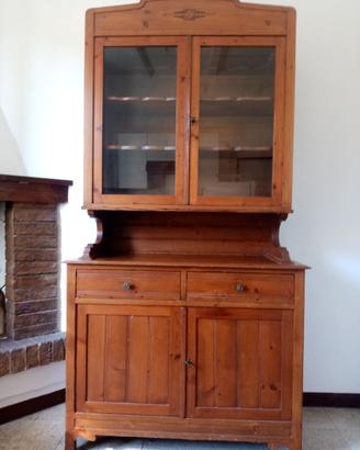 CREDENZA CON ALZATA E VETRINA
