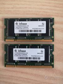 Ram SO-DIMM Infineon 512mb x2