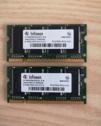 Ram SO-DIMM Infineon 512mb x2