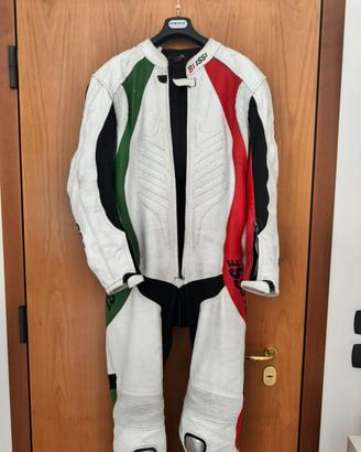Tuta di pelle moto intera