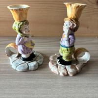 Due statuine Capodimonte porcellana di Bassano