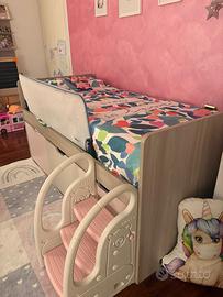 Letto singolo rialzato