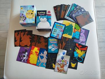 lotto Pokemon porta mazzo collezione sleeve carte