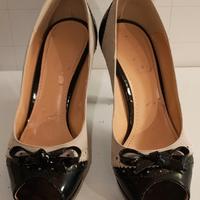 eleganti décolleté punta aperta bicolore n⁰38