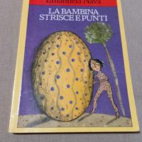 La bambina strisce e punti.