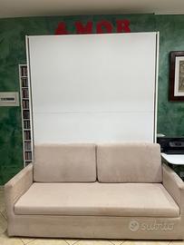 Letto a scomparsa con materasso