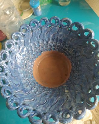 Centrotavola artigianale in ceramica