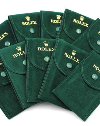 Rolex 10 Pochette Tessuto Verde Originali