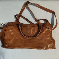 Borsa Donna Marrone Cuoio - Stile City/Motorcycle 