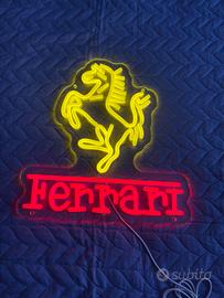 Lampada led insegna neon ferrari