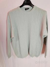🌿 Maglia vintage donna Liabel Verde acqua – lana m