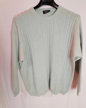 🌿 Maglia vintage donna Liabel Verde acqua – lana m