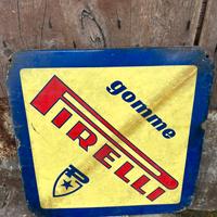 Insegna smaltata pirelli gomme