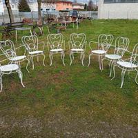 Vecchie poltroncine in ferro  da esterno anni '60