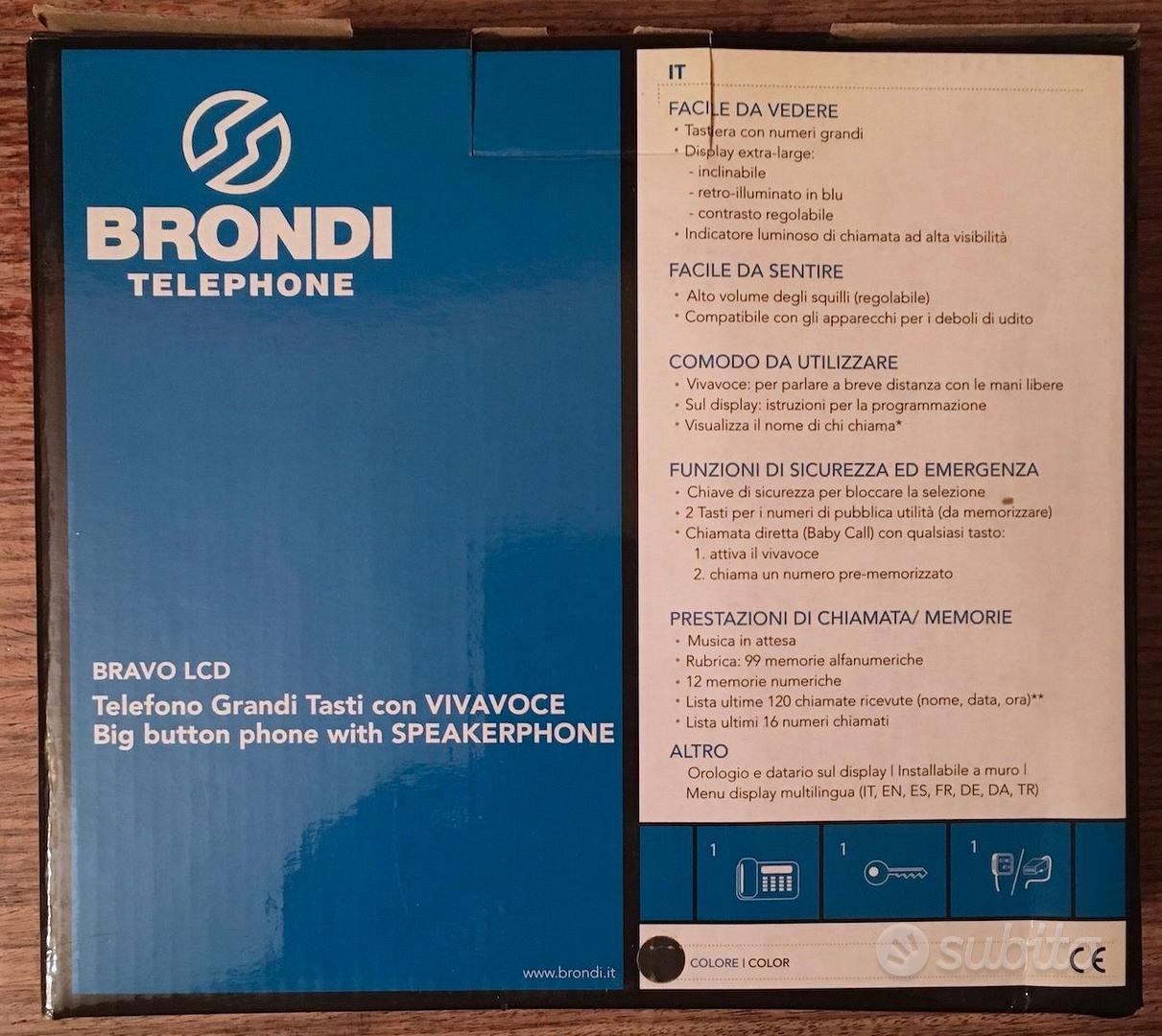 Brondi - Telefono fisso Bravo LCD - Telefonia In vendita a Milano
