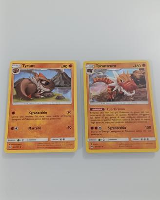 Carte Pokémon Tyrunt e Tyrantrum 
