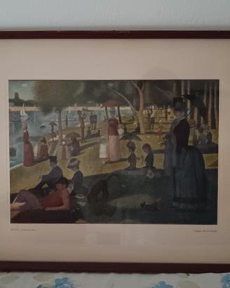 Quadro vintage Seurat "La Grande Jatte" con cornic