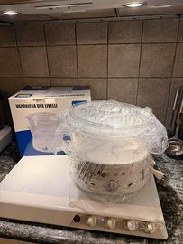 Vaporiera elettrica a due livelli nuova