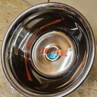 Lavabo in acciaio inox rotondo da 24 cm