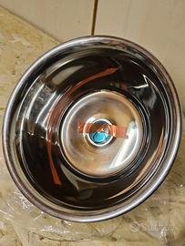 Lavabo in acciaio inox rotondo da 24 cm