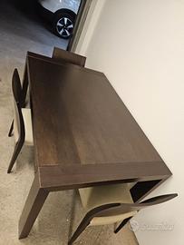 Tavolo e 4 Sedie in legno Calligaris