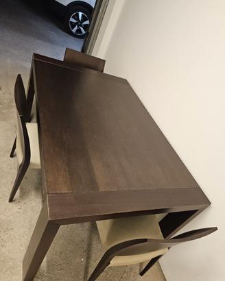 Tavolo e 4 Sedie in legno Calligaris