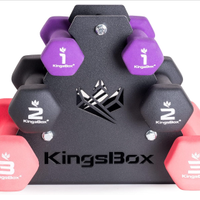 Set manubri in neoperene + Rack KINGSBOX